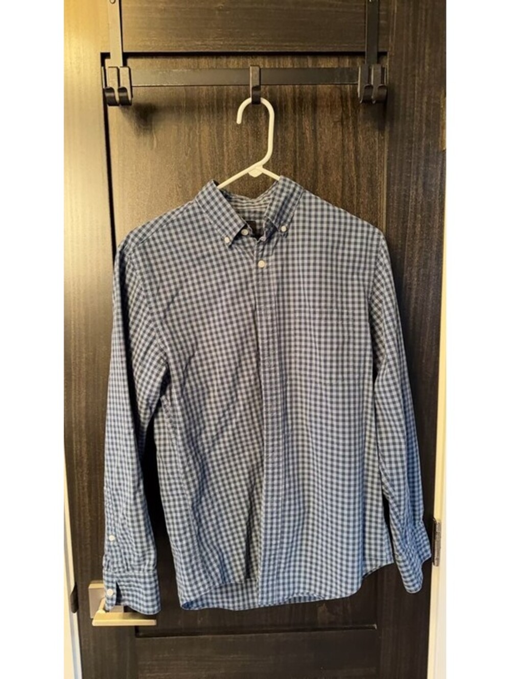 J.Crew Men's Blue Gingham Button-Down Shirt 0085
